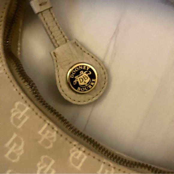 Dooney & Bourke Small Logo Cream Canvas Bucket Bag - Picture 3 of 6